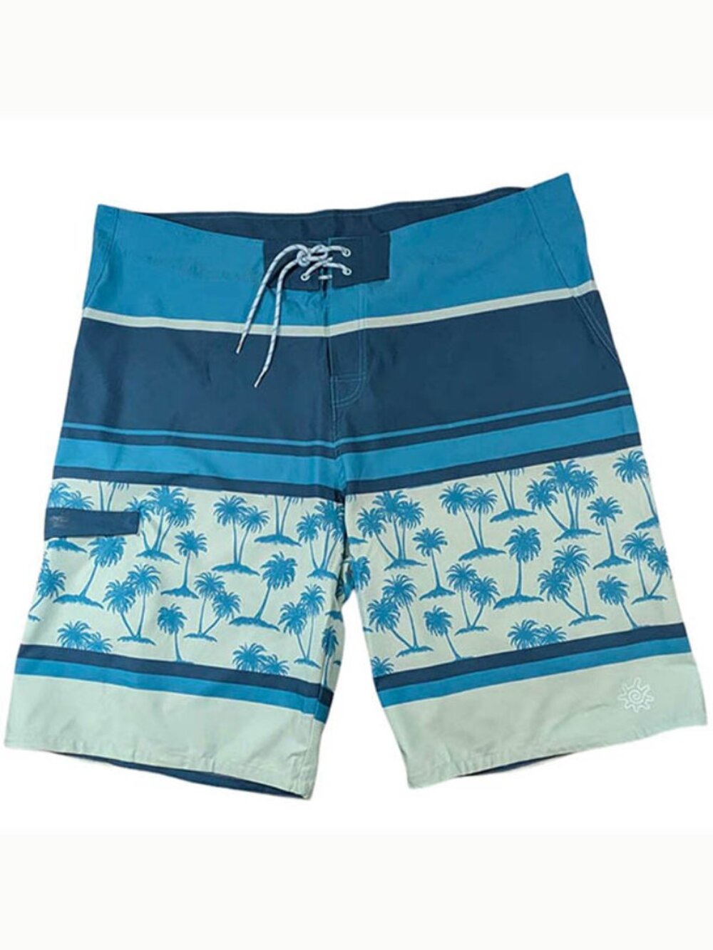 NEW UV Skinz Board Shorts Swim Trunks Mens 44-46 UPF 50+ Blue Tropical Quick Dry